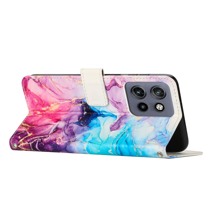For Motorola Moto S50 5G / Edge 50 Neo Painted Marble Pattern Leather Phone Case