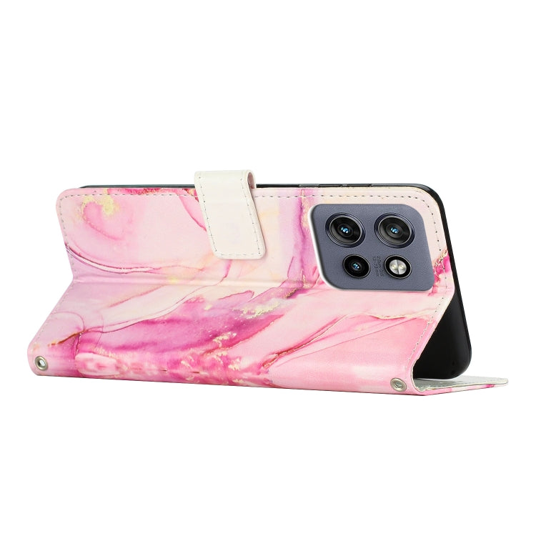 For Motorola Moto S50 5G / Edge 50 Neo Painted Marble Pattern Leather Phone Case