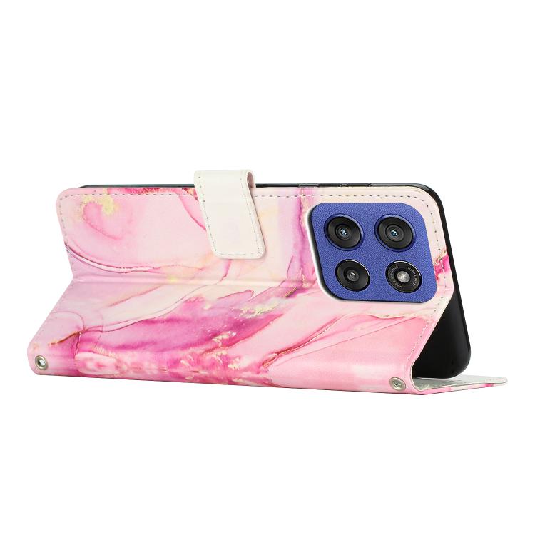 For Motorola Edge 60 Fusion Painted Marble Pattern Leather Phone Case