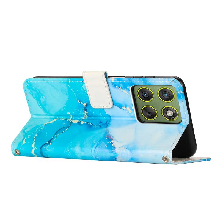 For Motorola Edge 70 5G Painted Marble Pattern Leather Phone Case