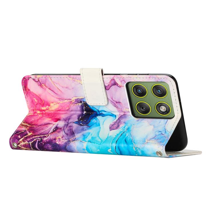 For Motorola Edge 70 5G Painted Marble Pattern Leather Phone Case