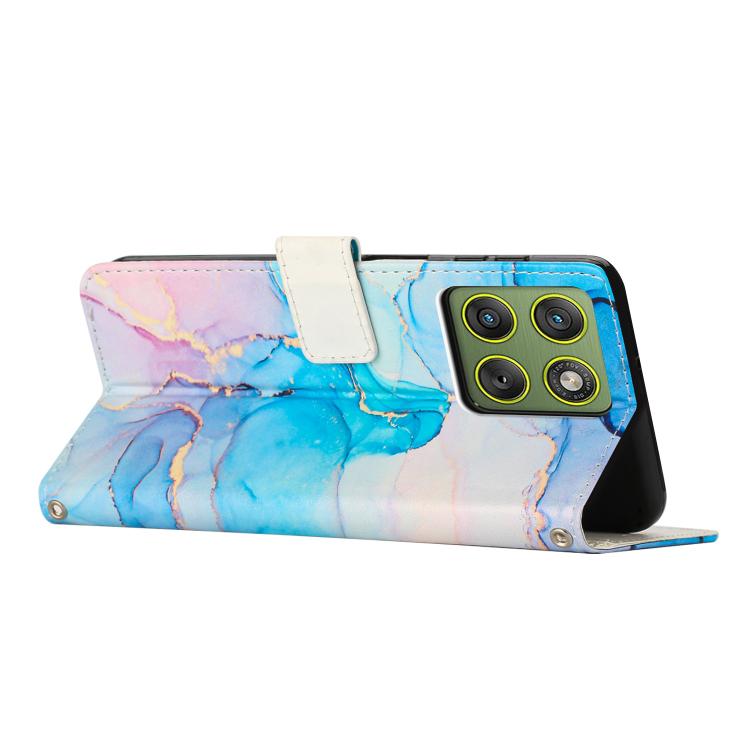 For Motorola Edge 70 5G Painted Marble Pattern Leather Phone Case