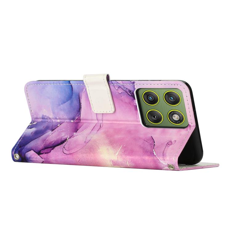 For Motorola Edge 70 5G Painted Marble Pattern Leather Phone Case