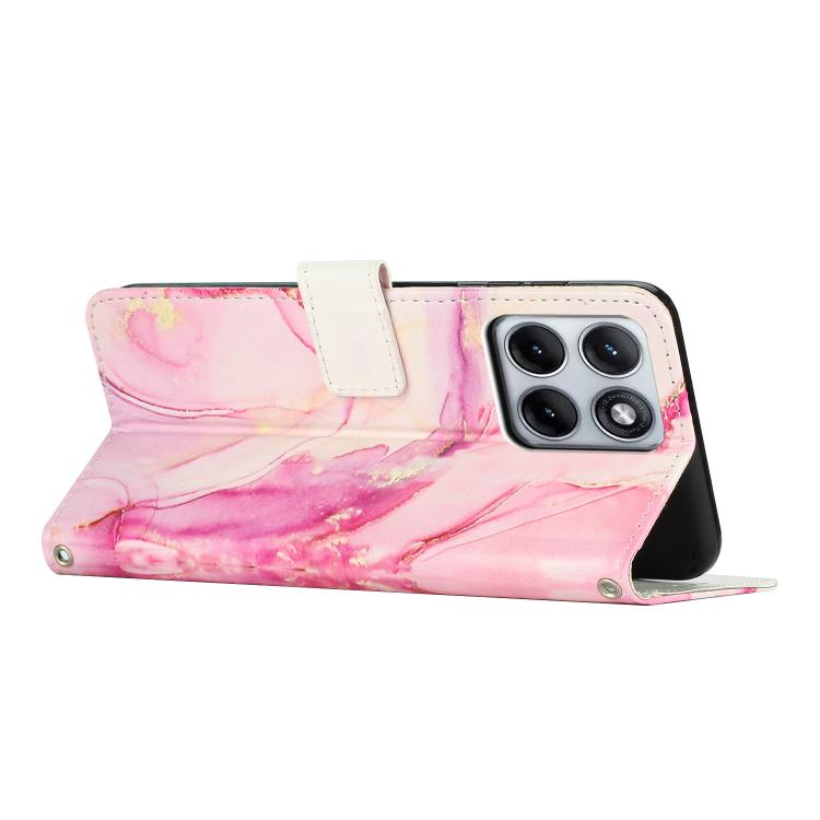 For Motorola Edge 70 Fusion Painted Marble Pattern Leather Phone Case