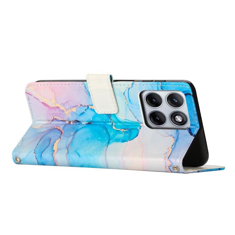 For Motorola Edge 70 Fusion Painted Marble Pattern Leather Phone Case