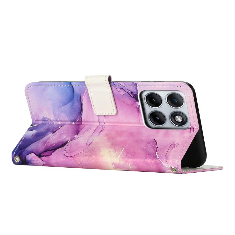 For Motorola Edge 70 Fusion Painted Marble Pattern Leather Phone Case