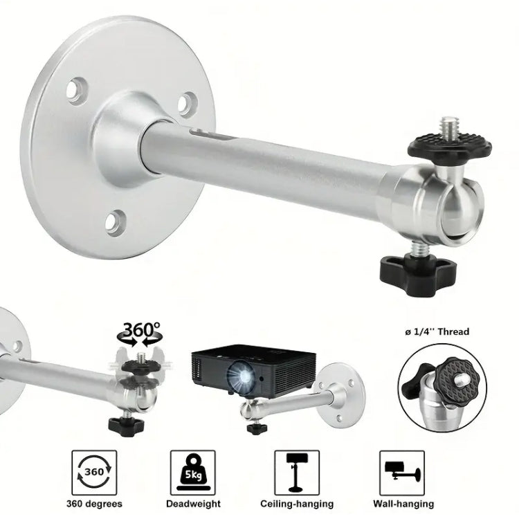 LS-302B Universal Aluminum Alloy Bracket For Surveillance Camera Projector - Silver