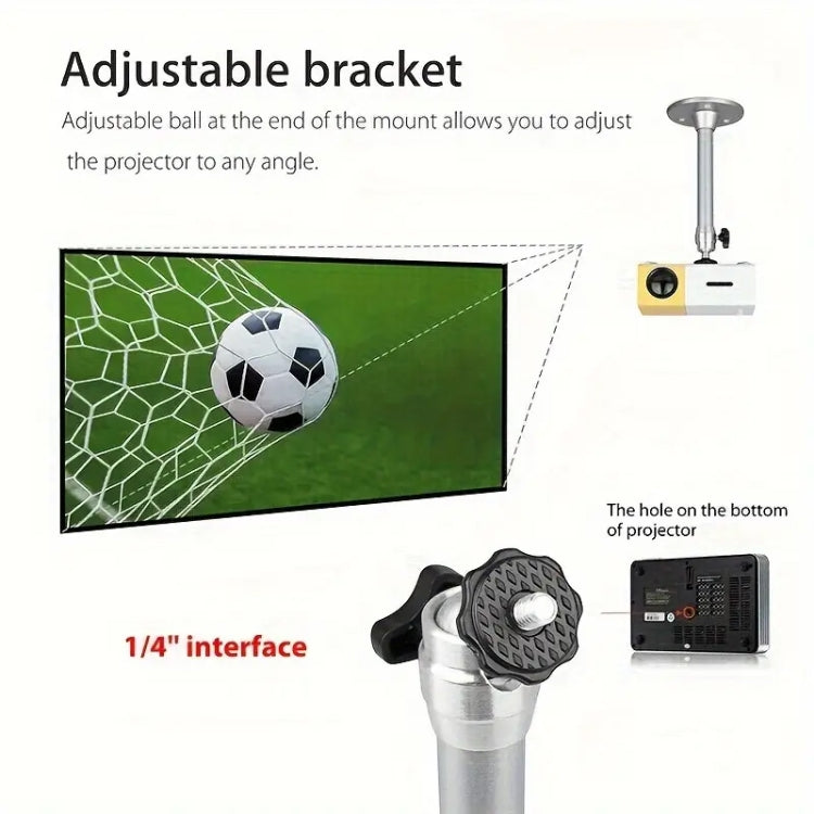 LS-302B Universal Aluminum Alloy Bracket For Surveillance Camera Projector - Silver