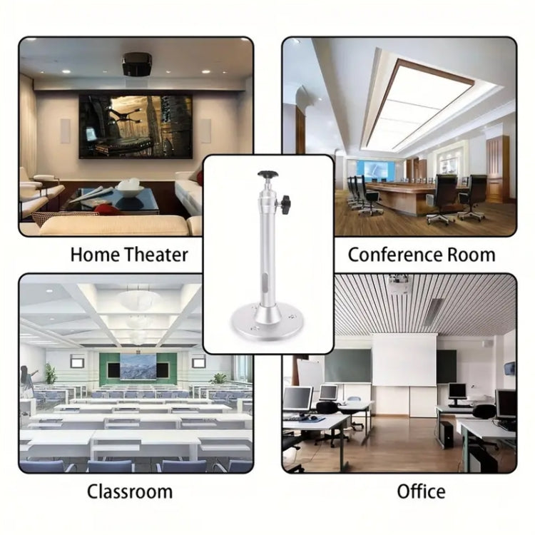 LS-302B Universal Aluminum Alloy Bracket For Surveillance Camera Projector - Silver
