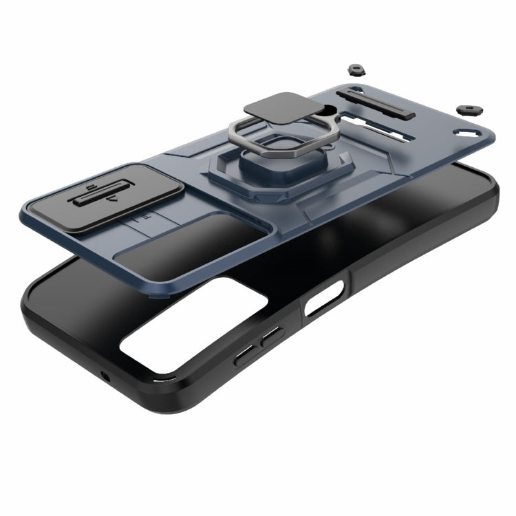 For Samsung Galaxy A56 5G Sliding Camshield TPU + PC Shockproof Phone Case with Holder