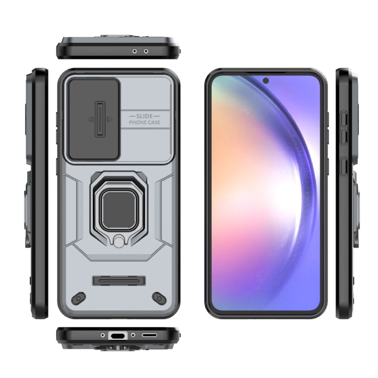 For Samsung Galaxy A56 5G Sliding Camshield TPU + PC Shockproof Phone Case with Holder