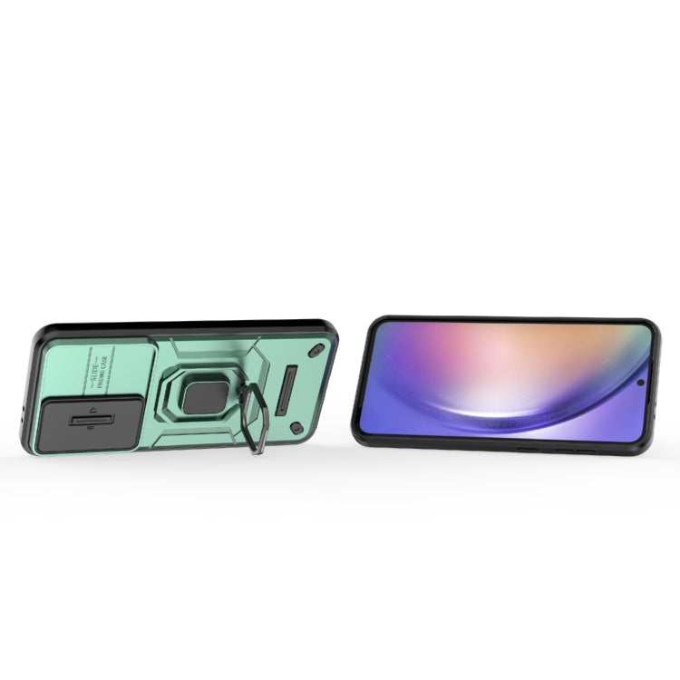 For Samsung Galaxy A56 5G Sliding Camshield TPU + PC Shockproof Phone Case with Holder