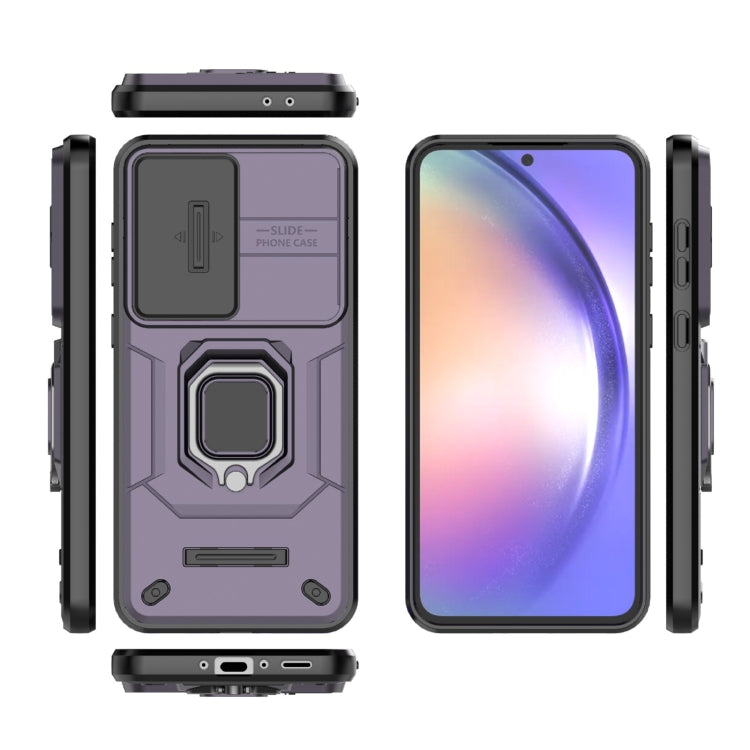 For Samsung Galaxy A56 5G Sliding Camshield TPU + PC Shockproof Phone Case with Holder