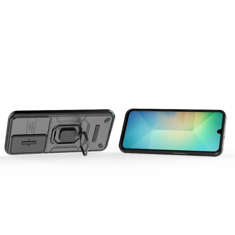 For Samsung Galaxy A26 5G Sliding Camshield TPU + PC Shockproof Phone Case with Holder