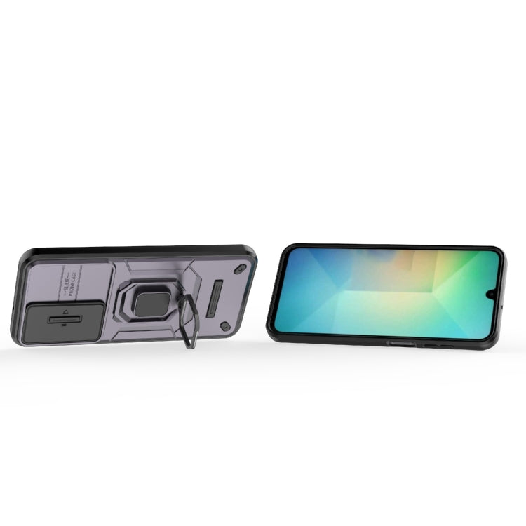 For Samsung Galaxy A26 5G Sliding Camshield TPU + PC Shockproof Phone Case with Holder