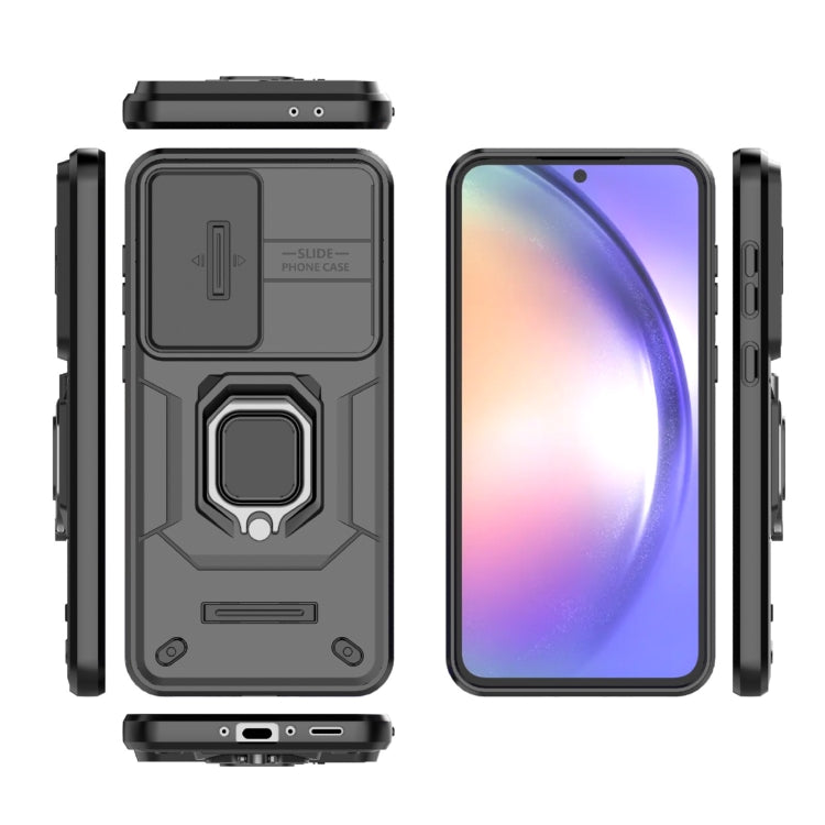 For Samsung Galaxy A36 5G Sliding Camshield TPU + PC Shockproof Phone Case with Holder