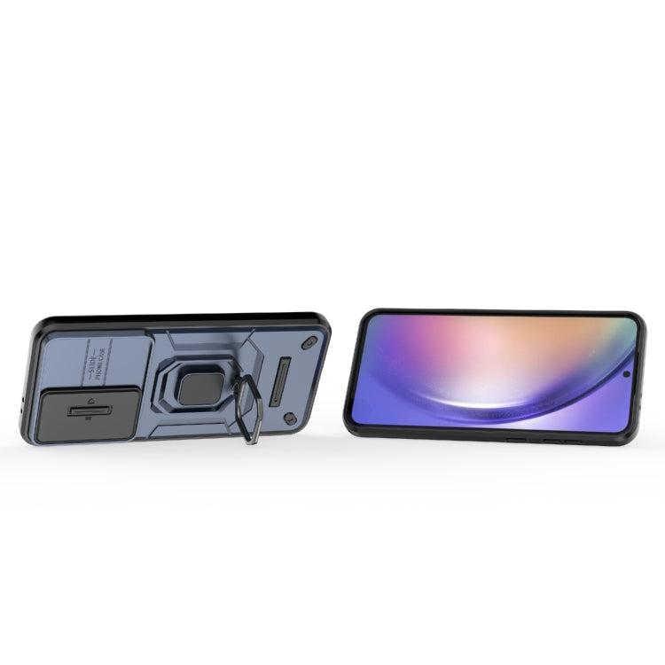 For Samsung Galaxy A36 5G Sliding Camshield TPU + PC Shockproof Phone Case with Holder