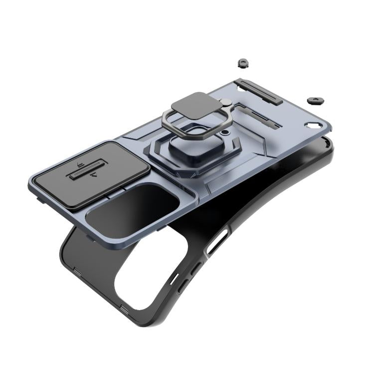 For Samsung Galaxy A17 5G Sliding Camshield TPU + PC Shockproof Phone Case with Holder