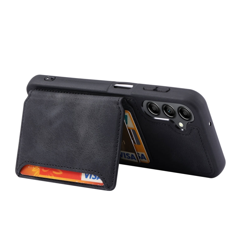 For Samsung Galaxy S25 5G Skin Feel Dream RFID Anti-theft PU Card Bag Phone Case