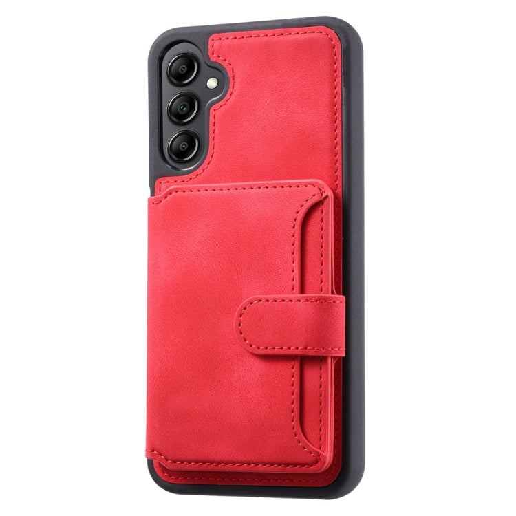 For Samsung Galaxy S25 5G Skin Feel Dream RFID Anti-theft PU Card Bag Phone Case