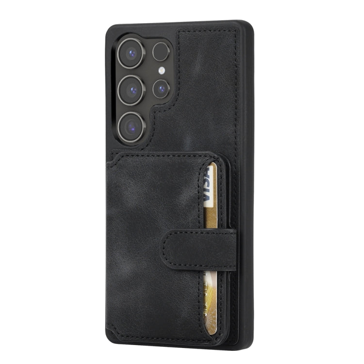 For Samsung Galaxy S25 Ultra 5G Skin Feel Dream RFID Anti-theft PU Card Bag Phone Case