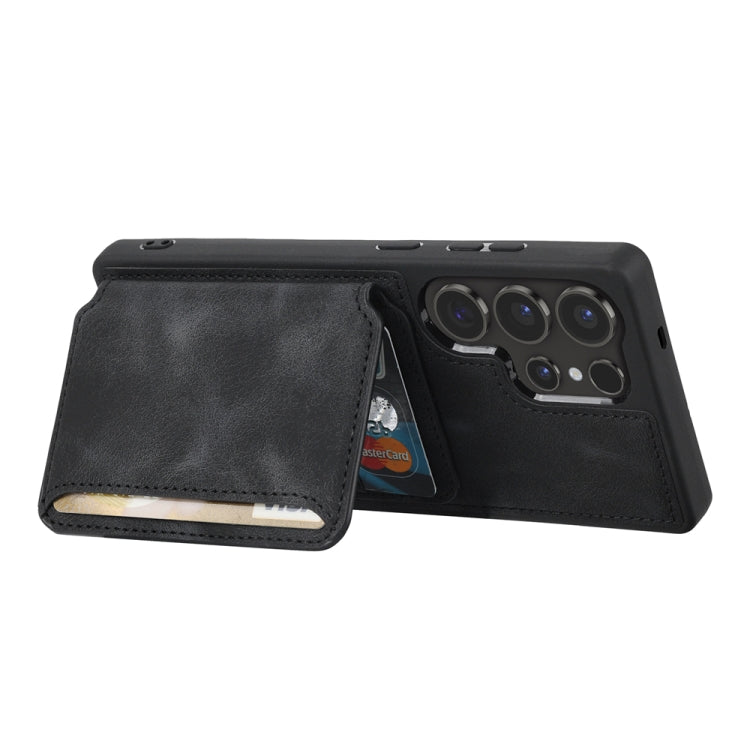 For Samsung Galaxy S25 Ultra 5G Skin Feel Dream RFID Anti-theft PU Card Bag Phone Case