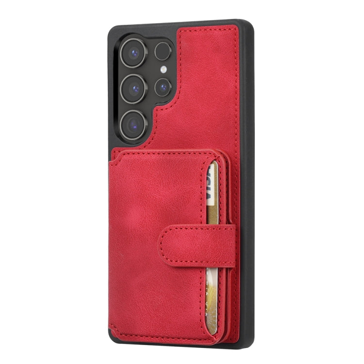 For Samsung Galaxy S25 Ultra 5G Skin Feel Dream RFID Anti-theft PU Card Bag Phone Case