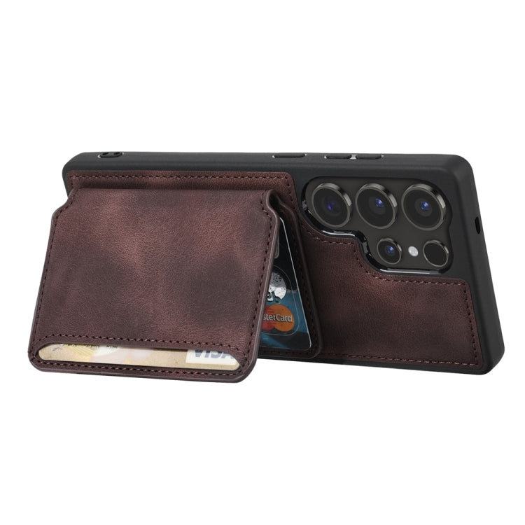 For Samsung Galaxy S25 Ultra 5G Skin Feel Dream RFID Anti-theft PU Card Bag Phone Case