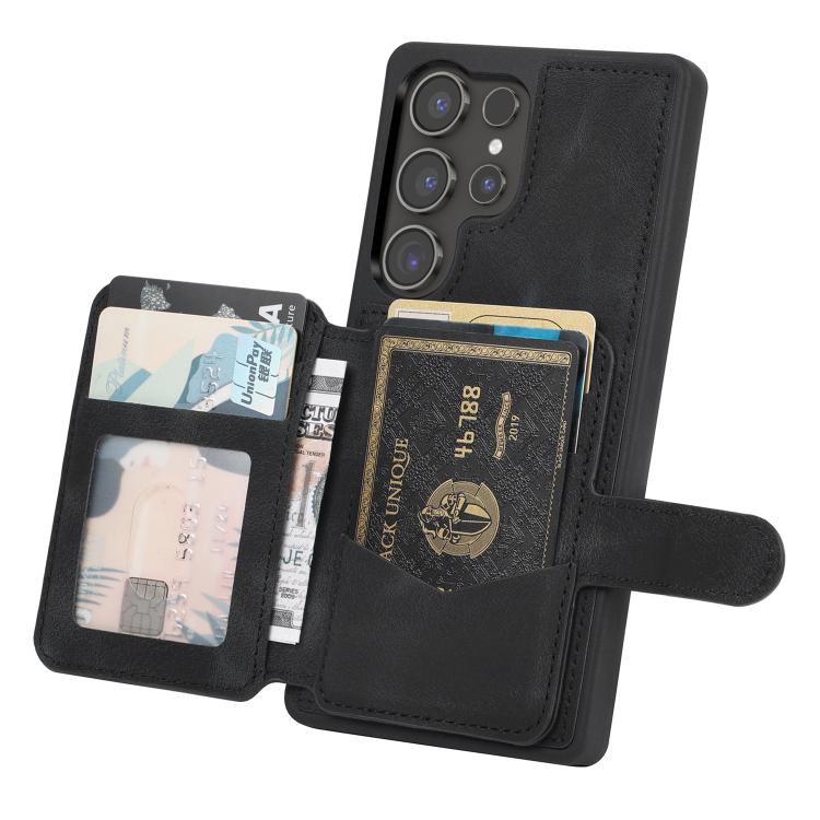 For Samsung Galaxy S26 Ultra 5G Skin Feel Dream RFID Anti-theft PU Card Bag Phone Case