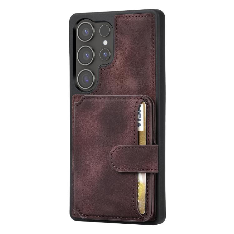 For Samsung Galaxy S26 Ultra 5G Skin Feel Dream RFID Anti-theft PU Card Bag Phone Case