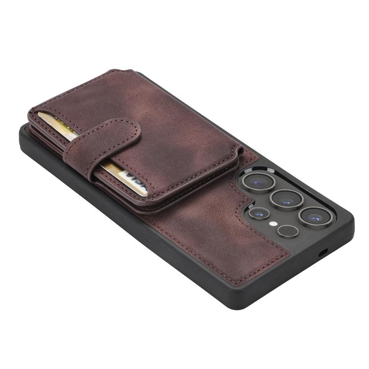 For Samsung Galaxy S26 Ultra 5G Skin Feel Dream RFID Anti-theft PU Card Bag Phone Case