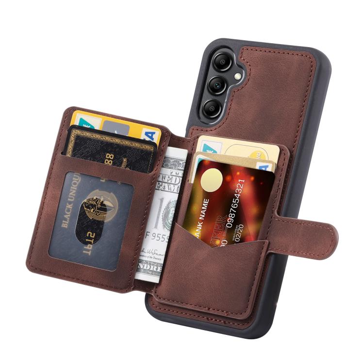 For Samsung Galaxy S26+ 5G Skin Feel Dream RFID Anti-theft PU Card Bag Phone Case