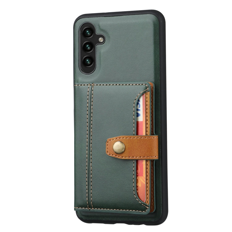 For Samsung Galaxy S25 5G Calfskin Card Slot TPU Hybrid PU Phone Case