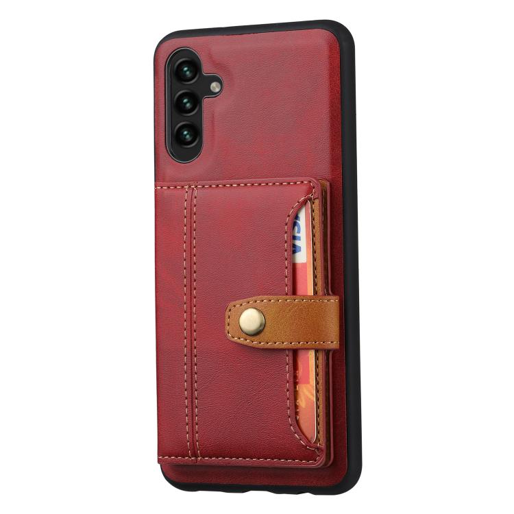 For Samsung Galaxy S26+ 5G Calfskin Card Slot TPU Hybrid PU Phone Case