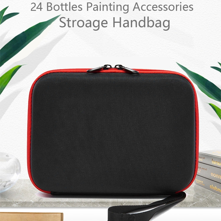 24 Bottles Diamond Painting Box Tool Container Storage Box Carry Case Holder Hand Bag Zipper Design Shockproof Durable, Style:Without Bottle