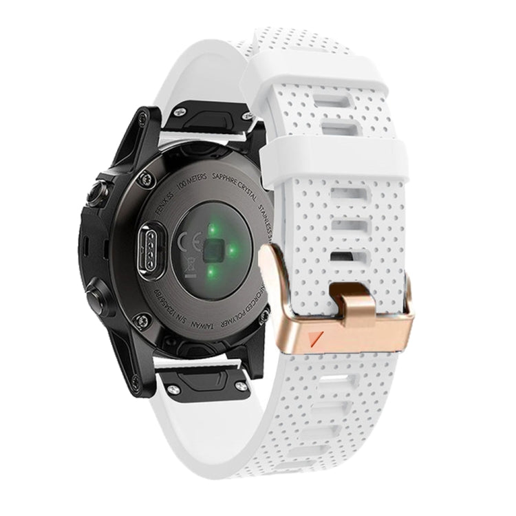 For Garmin 20mm Spotted Rose Gold Buckle Silicone Quick Release Watch Band