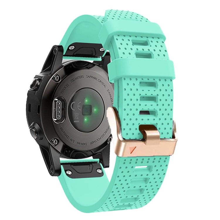 For Garmin 20mm Spotted Rose Gold Buckle Silicone Quick Release Watch Band