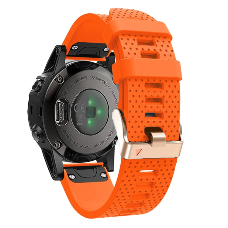 For Garmin 20mm Spotted Rose Gold Buckle Silicone Quick Release Watch Band