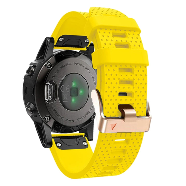 For Garmin 20mm Spotted Rose Gold Buckle Silicone Quick Release Watch Band