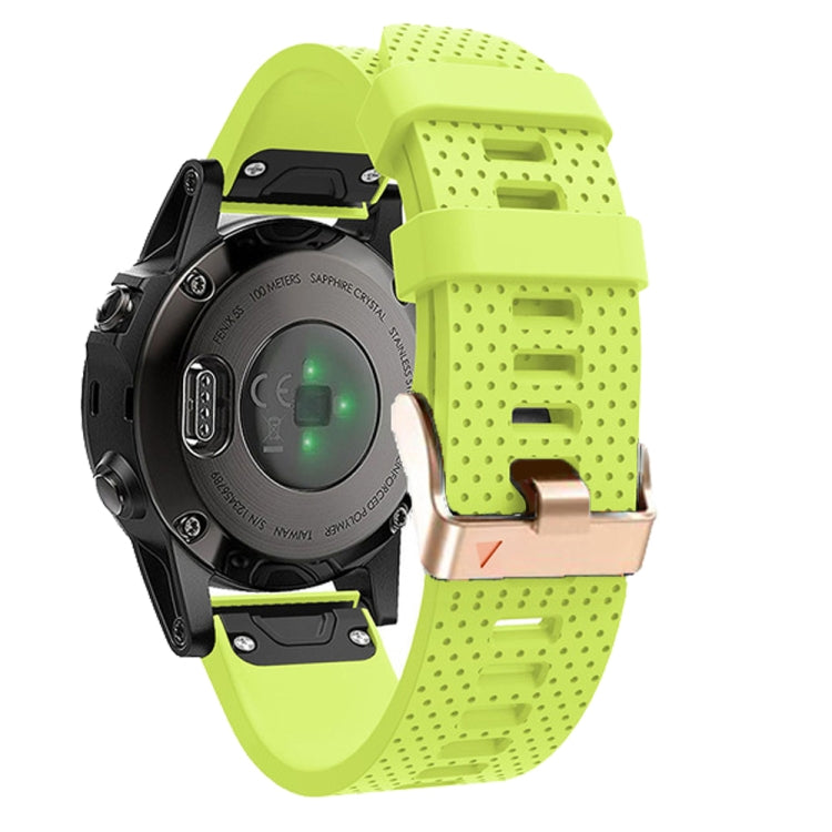 For Garmin 20mm Spotted Rose Gold Buckle Silicone Quick Release Watch Band