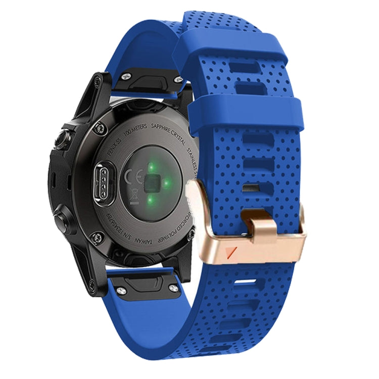 For Garmin 20mm Spotted Rose Gold Buckle Silicone Quick Release Watch Band