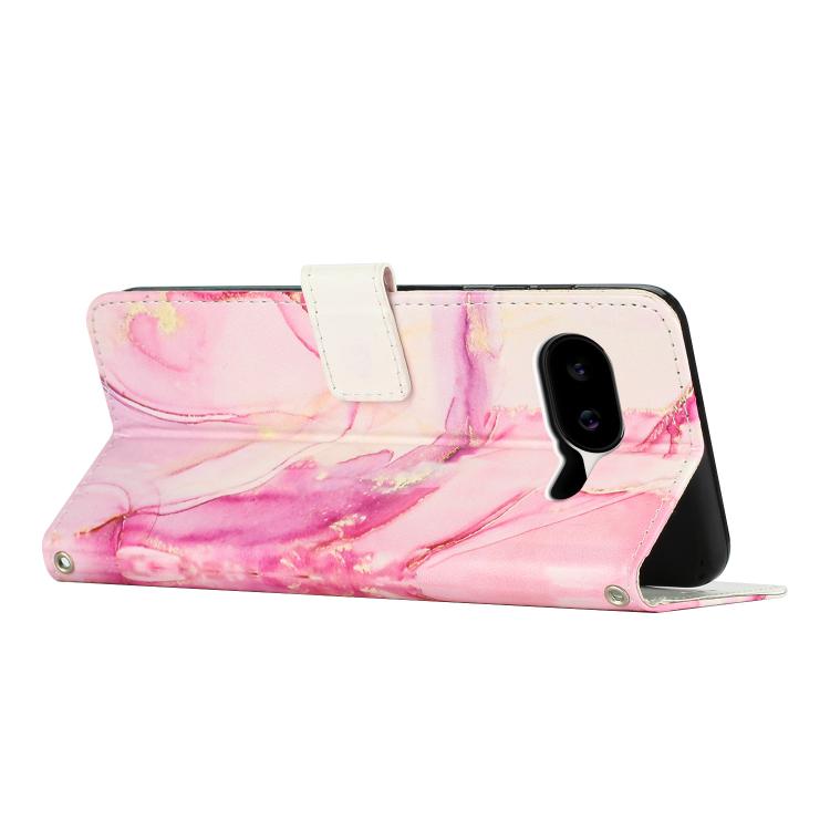 For Google Pixel 10a Painted Marble Pattern Leather Phone Case