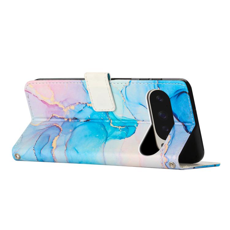 For Google Pixel 11 Pro XL Painted Marble Pattern Leather Phone Case
