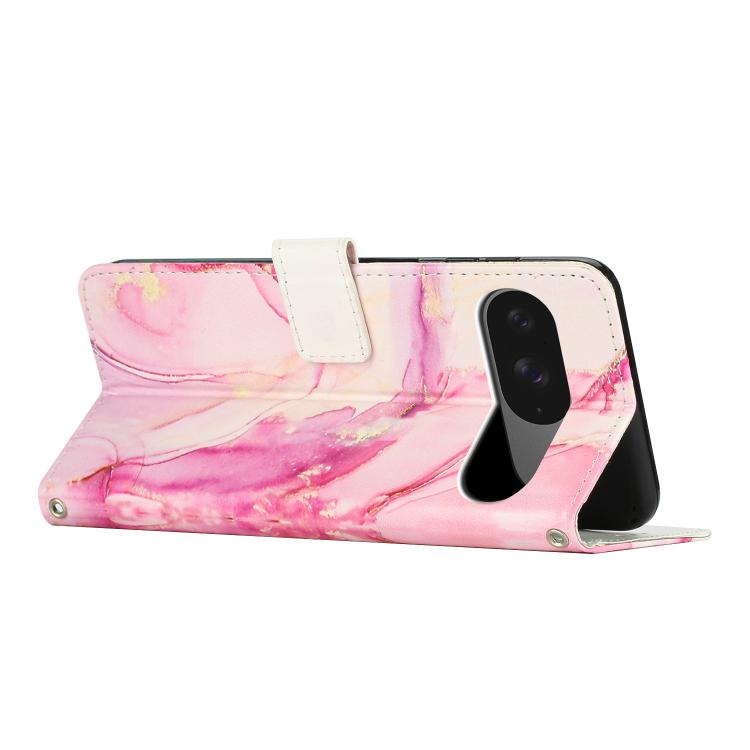 For Google Pixel 11 / 11 Pro Painted Marble Pattern Leather Phone Case