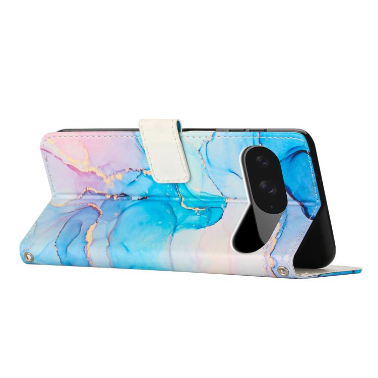 For Google Pixel 11 / 11 Pro Painted Marble Pattern Leather Phone Case