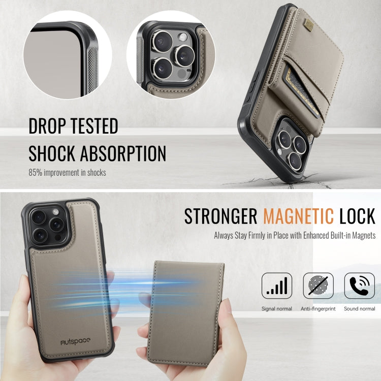 For iPhone 13 Pro AutSpace A12 MagSafe Magnetic RFID Card Bag Phone Case
