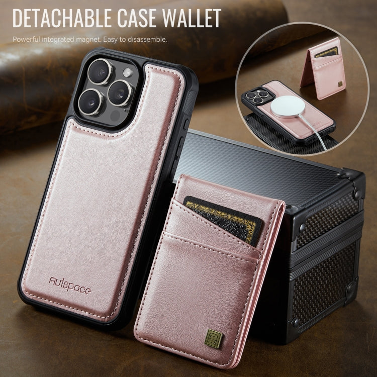For iPhone 12 Pro Max AutSpace A12 MagSafe Magnetic RFID Card Bag Phone Case