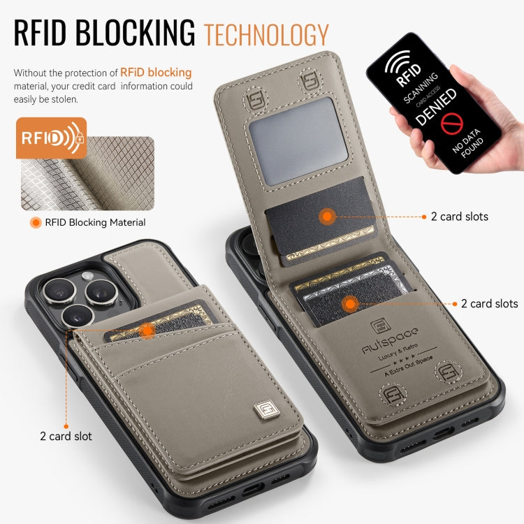 For iPhone 12 Pro Max AutSpace A12 MagSafe Magnetic RFID Card Bag Phone Case