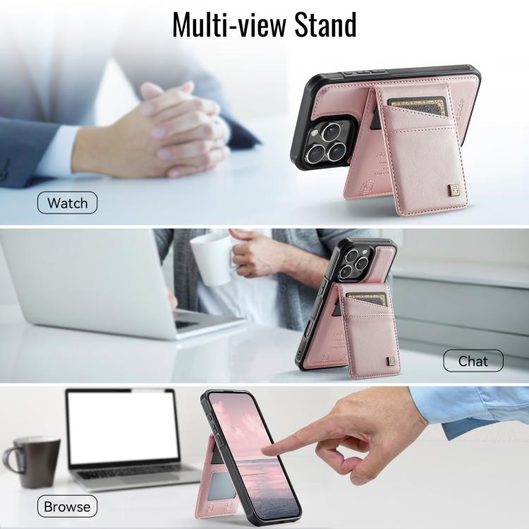 For iPhone 16 Pro AutSpace A12 MagSafe Magnetic RFID Card Bag Phone Case