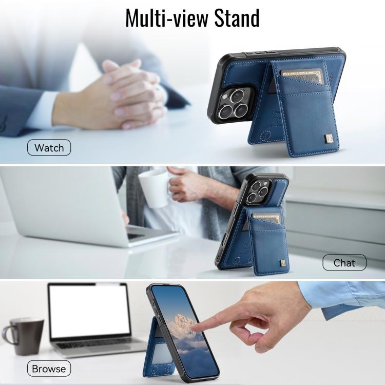 For iPhone 16 Pro AutSpace A12 MagSafe Magnetic RFID Card Bag Phone Case
